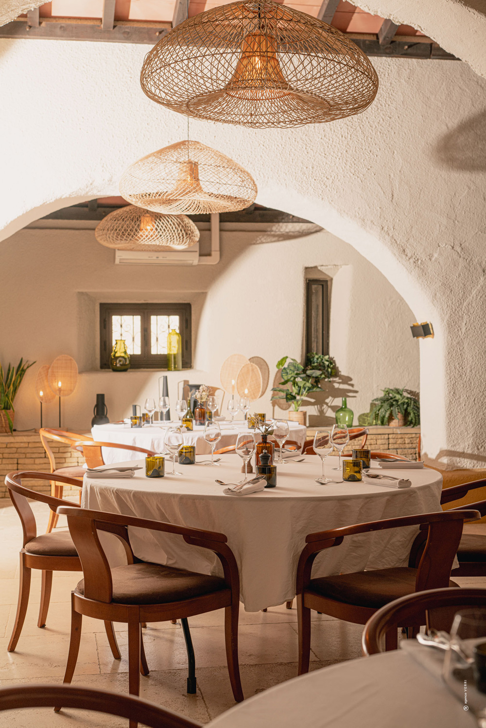 Table au restaurant à Narbonne au Chateau de Lastours